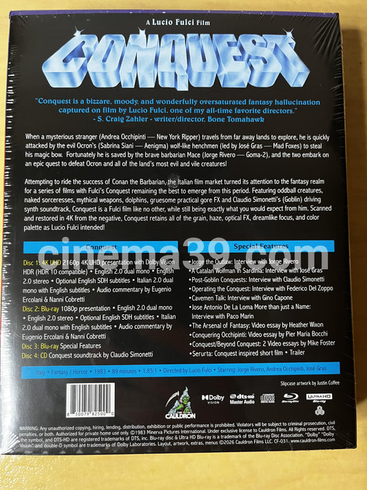 Conquest Película 4K + Blu-ray + CD