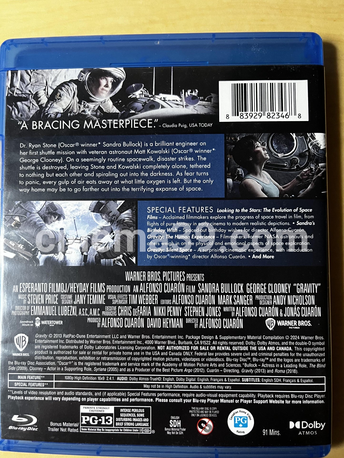 Gravity Blu-ray
