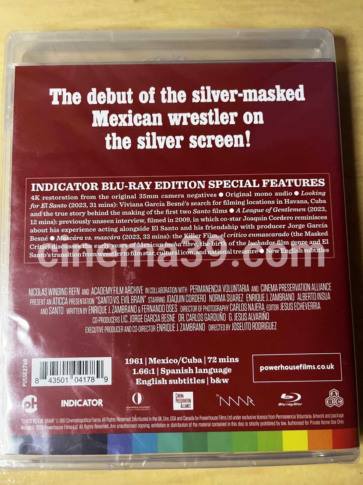 Santo vs El Cerebro del Mal Película Blu-ray Edición Estándard Indicator