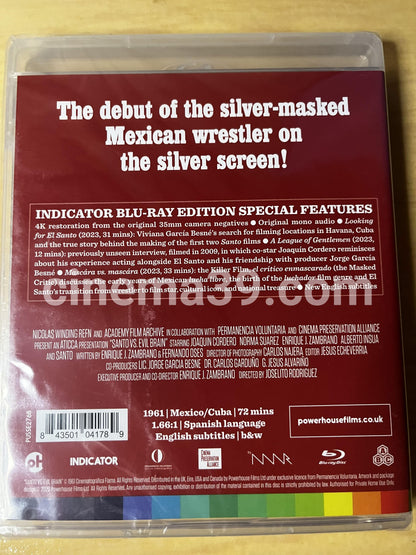 Santo vs El Cerebro del Mal Película Blu-ray Edición Estándard Indicator