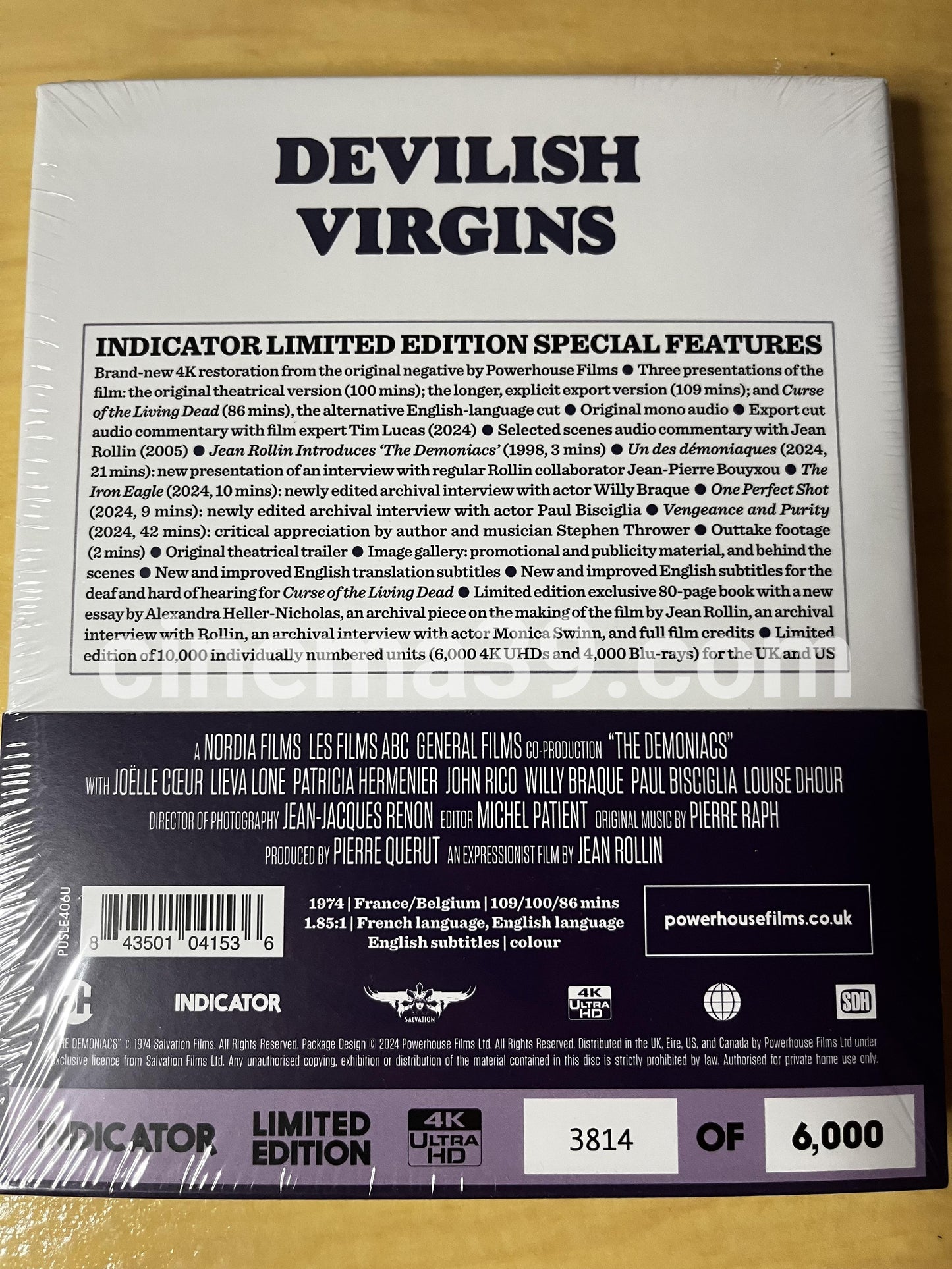 The Demoniacs Película 4K Edición Limitada Indicator
