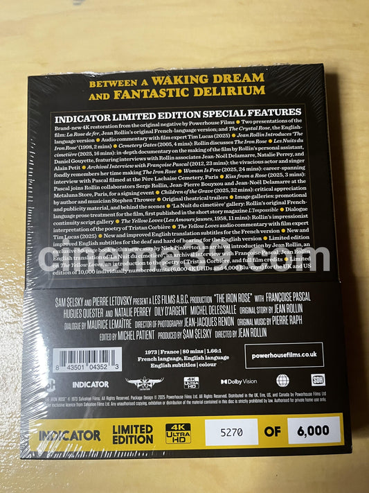 The Iron Rose Película 4K Edición Limitada Indicator