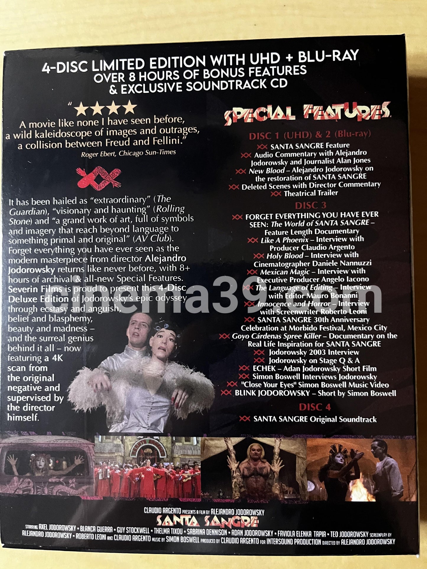 Santa Sangre Película 4K + Blu-ray Digipack
