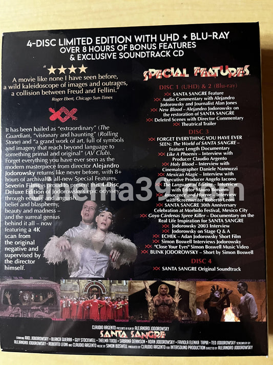 Santa Sangre Película 4K + Blu-ray Digipack