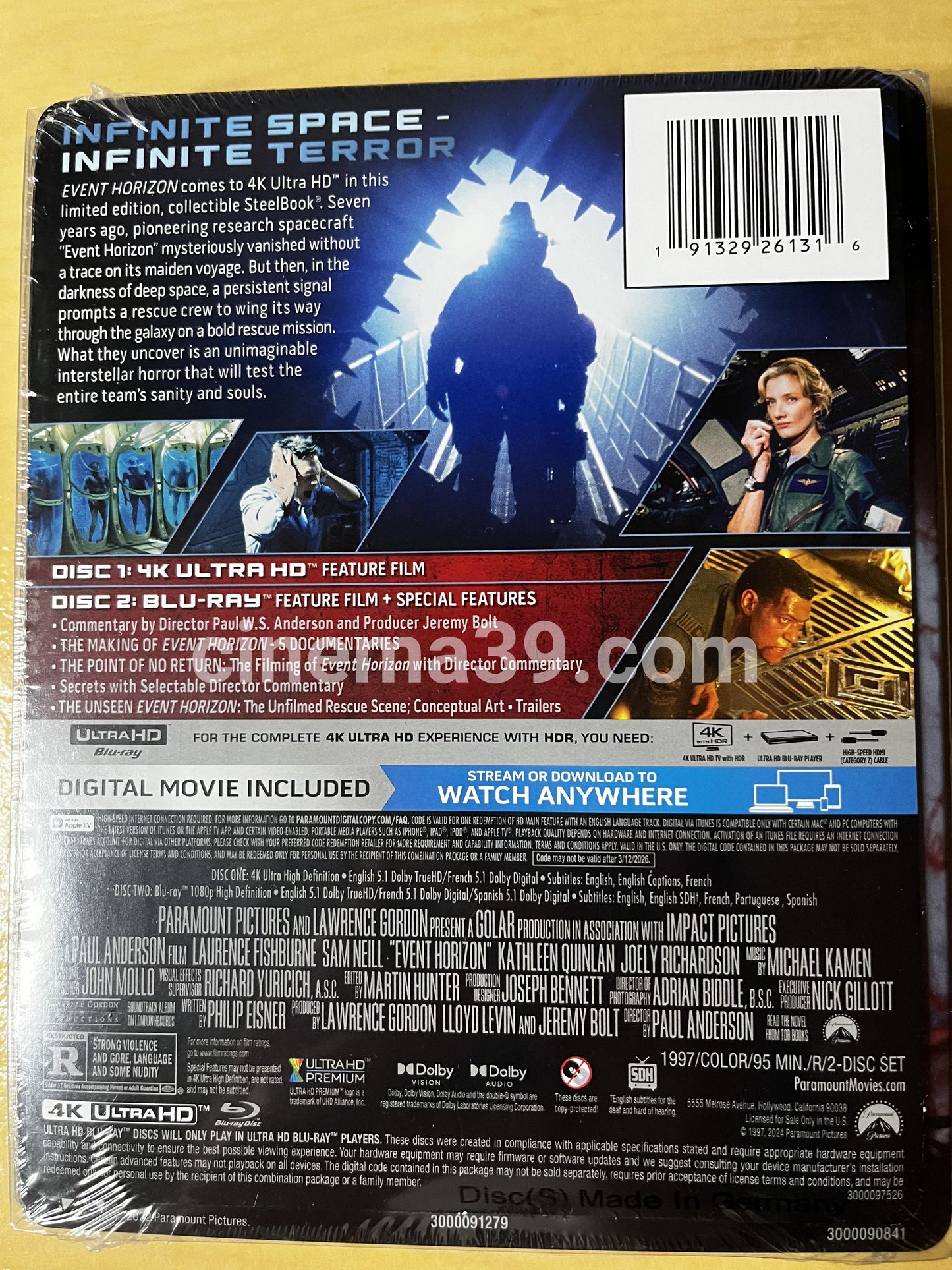 Event Horizon 4K Steelbook + Blu-ray + Digital