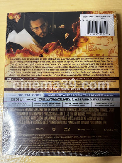 The Ninth Gate 4K Steelbook + Blu-ray + Digital