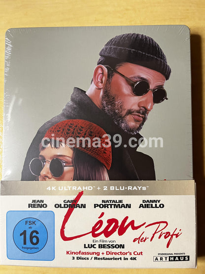 León El Profesional 4K Steelbook + 2 Blu-rays Importado