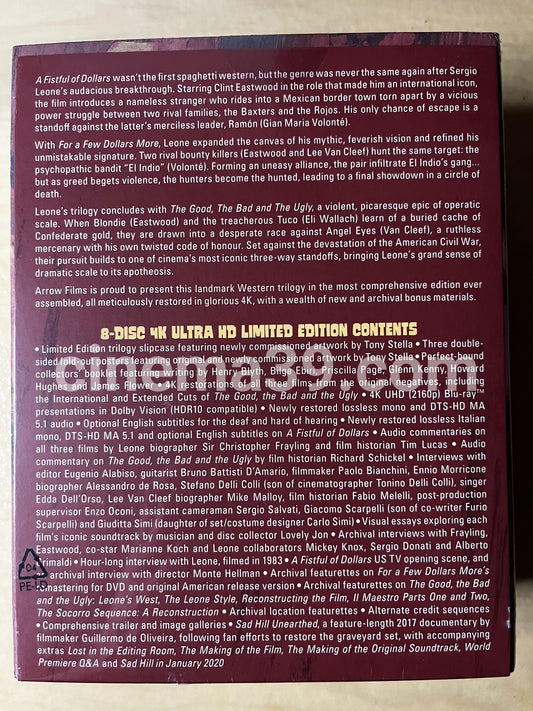 The Dollars Trilogía Películas 4K Arrow Video Edición Limitada