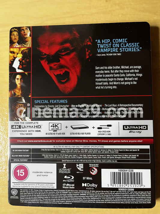 The Lost Boys 4K Steelbook + Blu-ray