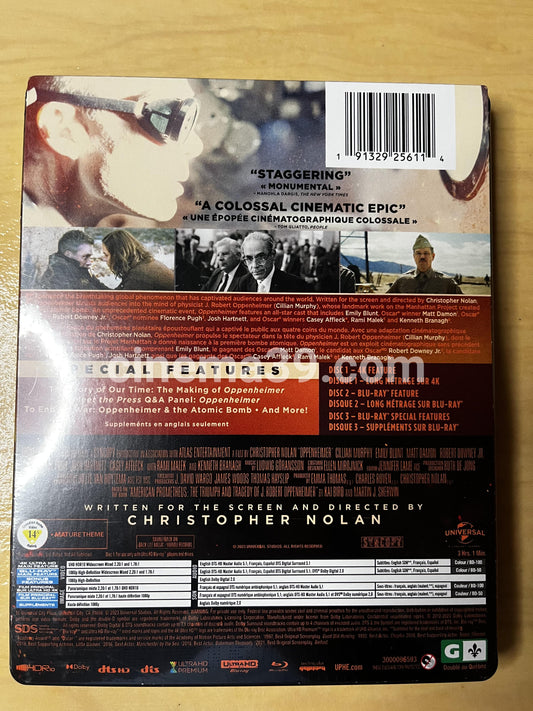 Oppenheimer Steelbook 4K + Blu-ray