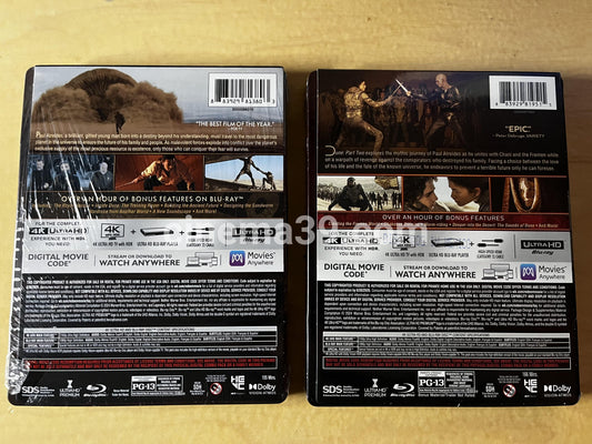 Dune One & Dune Part Two Steelbooks 4K + Blu-ray