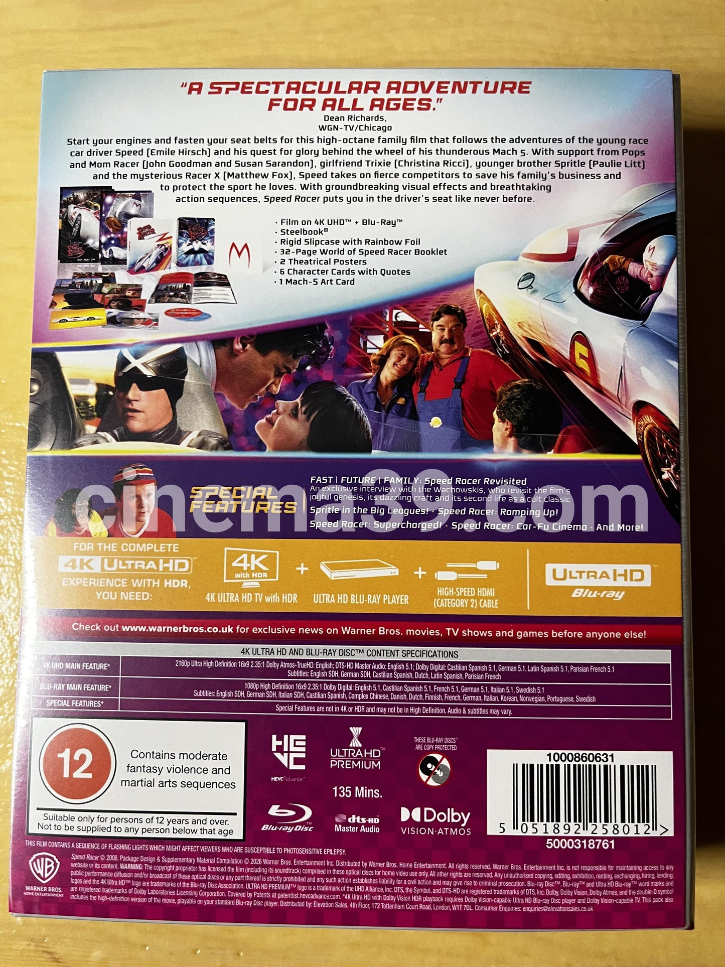 Speed Racer Película 4K Edición Limitada de Coleccionista