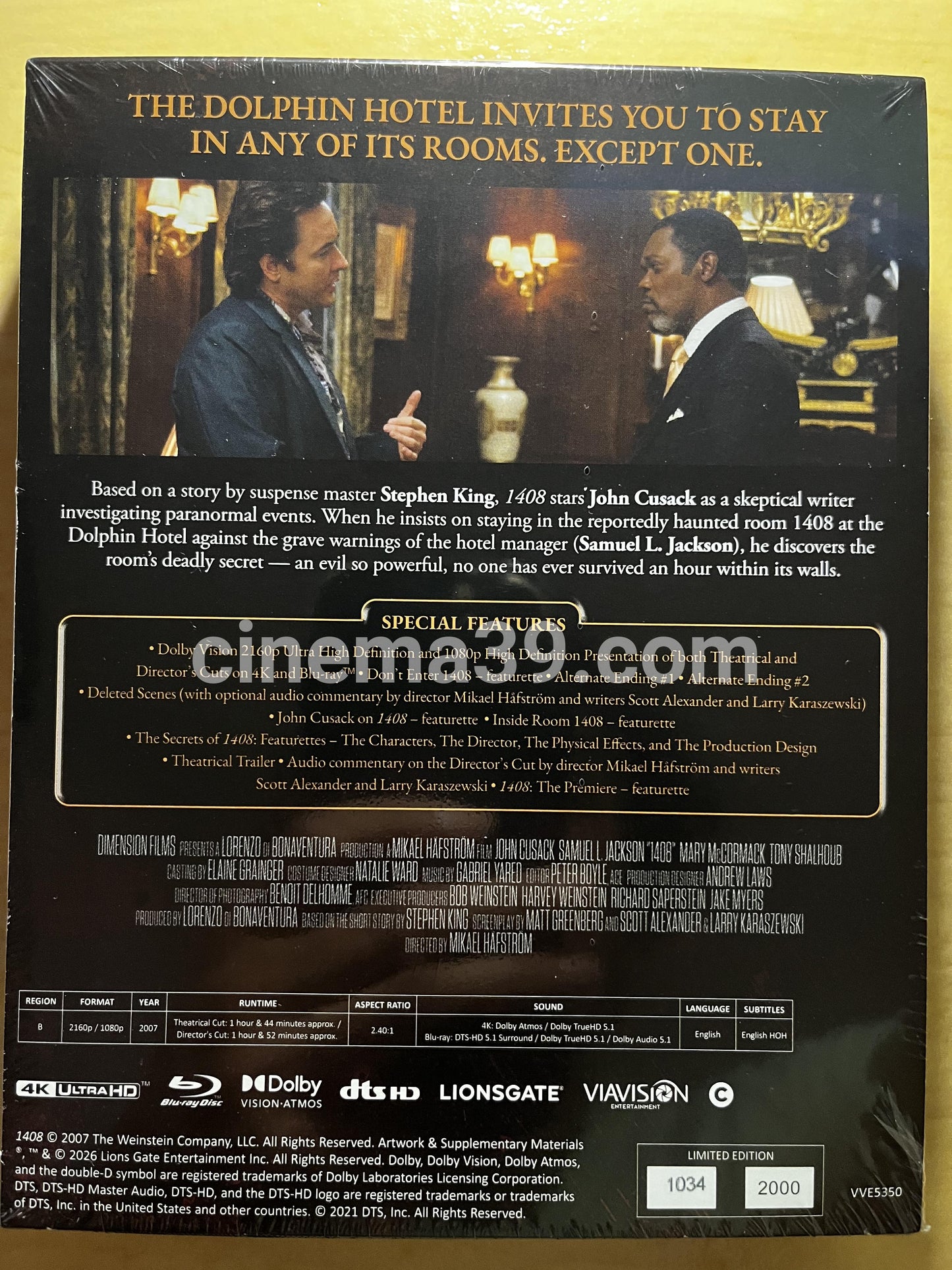 1408 (2007) Película 4K Edición Limitada