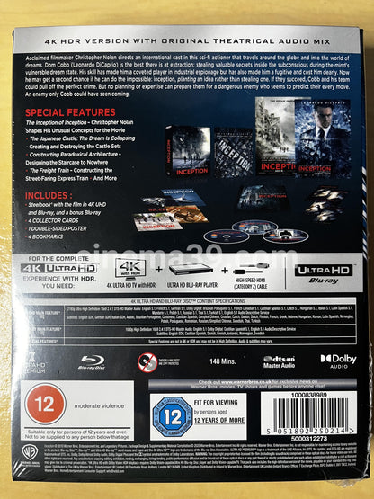 Inception Película 4K + Blu-ray Ultimate Collector Edition