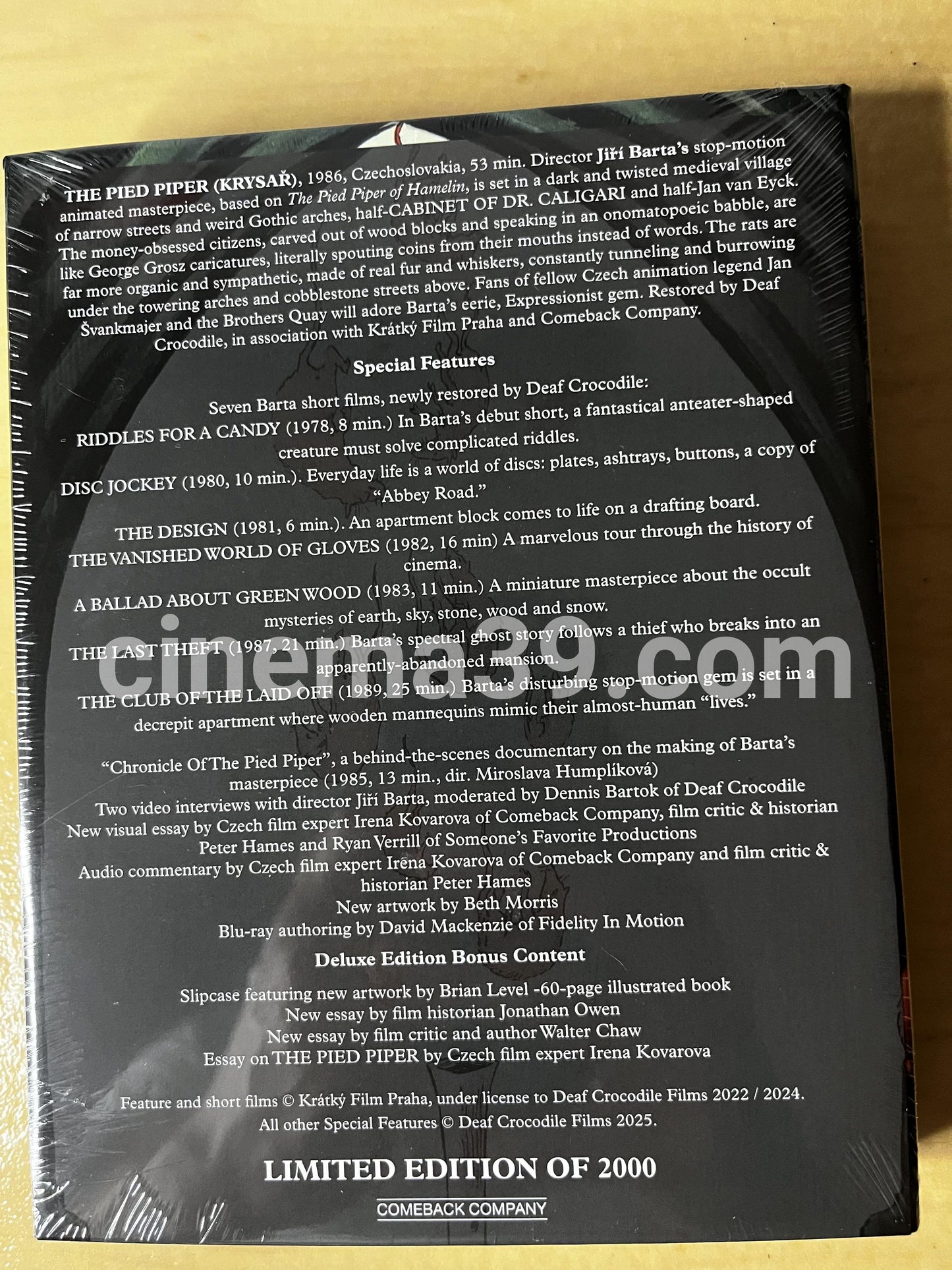 THE PIED PIPER Y Jiří Barta Shorts Película Blu-ray Edición Deluxe Limitada