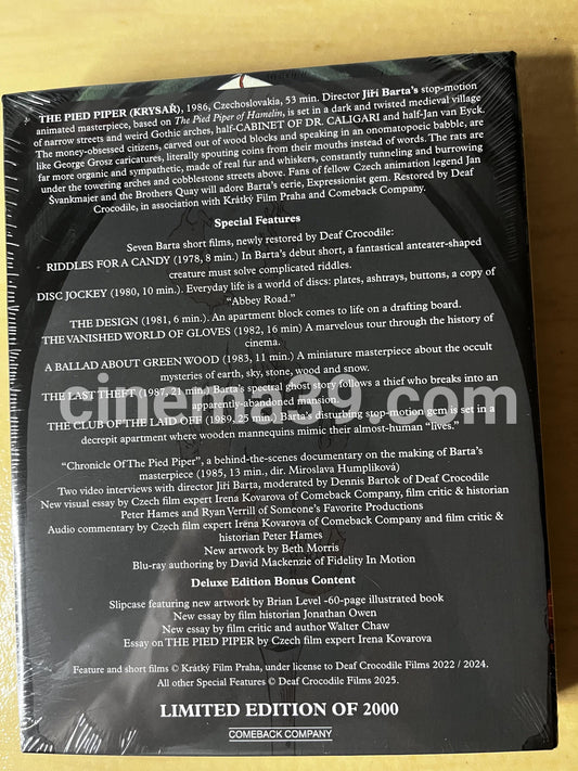 THE PIED PIPER Y Jiří Barta Shorts Película Blu-ray Edición Deluxe Limitada