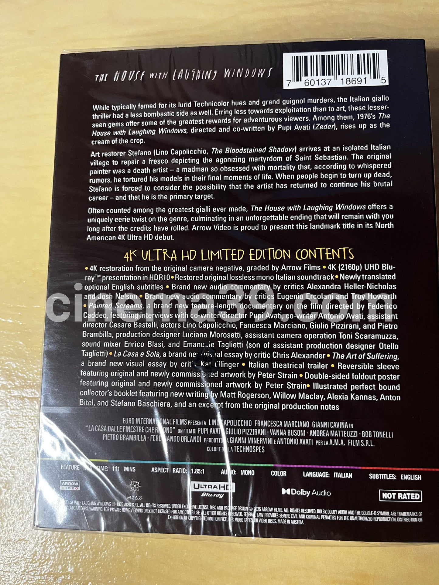 The House with Laughing Windows Película 4K Arrow Video