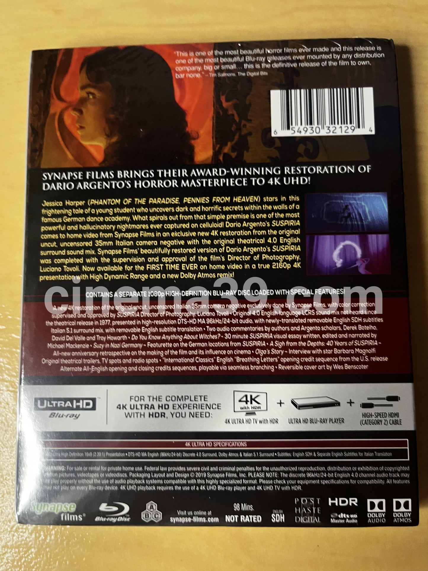 Suspira Película 4K + Blu-ray con Slipcase Edición Limitada
