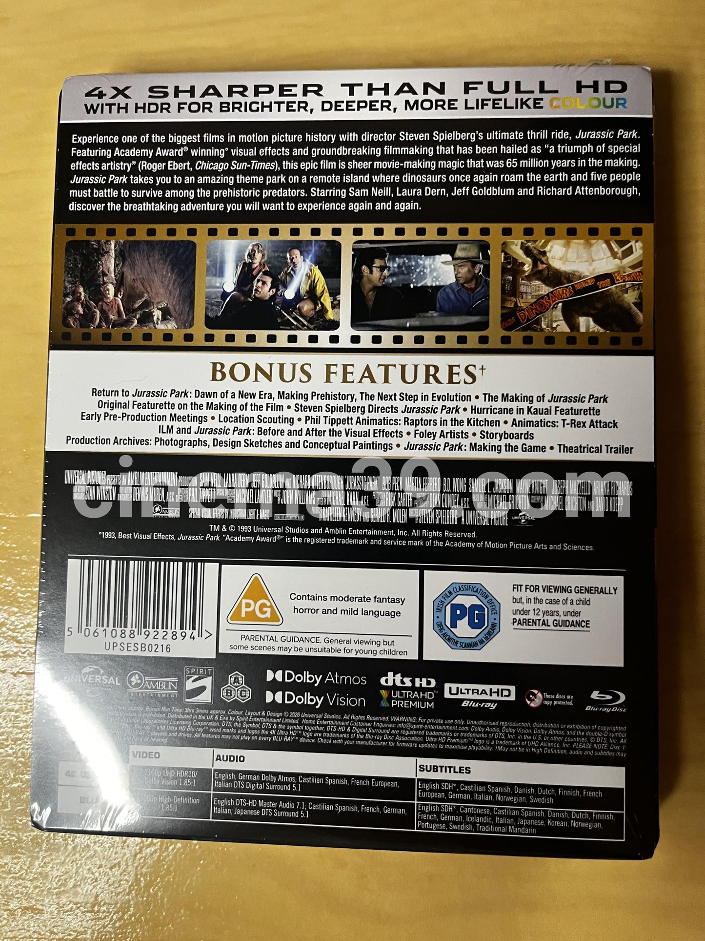Jurassic Park Steelbook 4K UHD + Blu-Ray Edición limitada