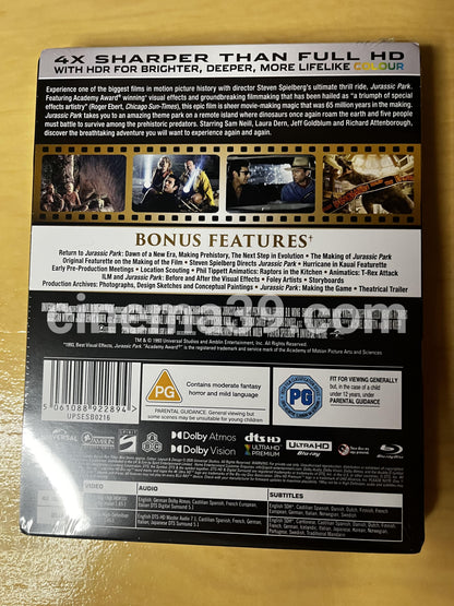Jurassic Park Steelbook 4K UHD + Blu-Ray Edición limitada