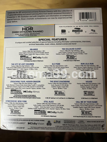 Set de regalo del 30.º aniversario de los Clásicos de Sony Pictures