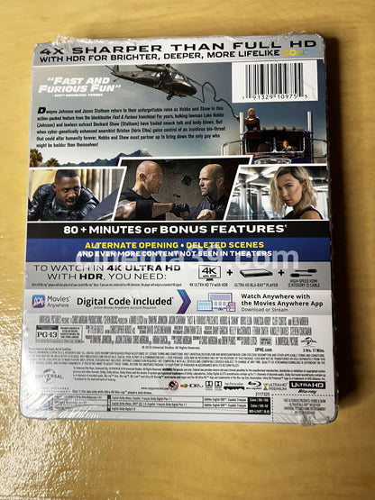 Fast & Furious presenta: Hobbs & Shaw Steelbook 4K Ultra HD + Blu-ray + Digital