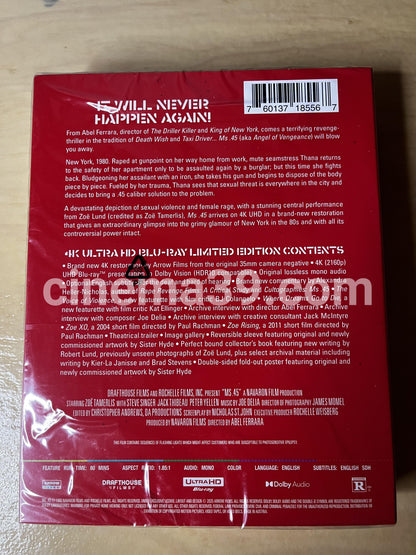 Ms 45 Película 4K UHD Edición Limitada Arrow Video