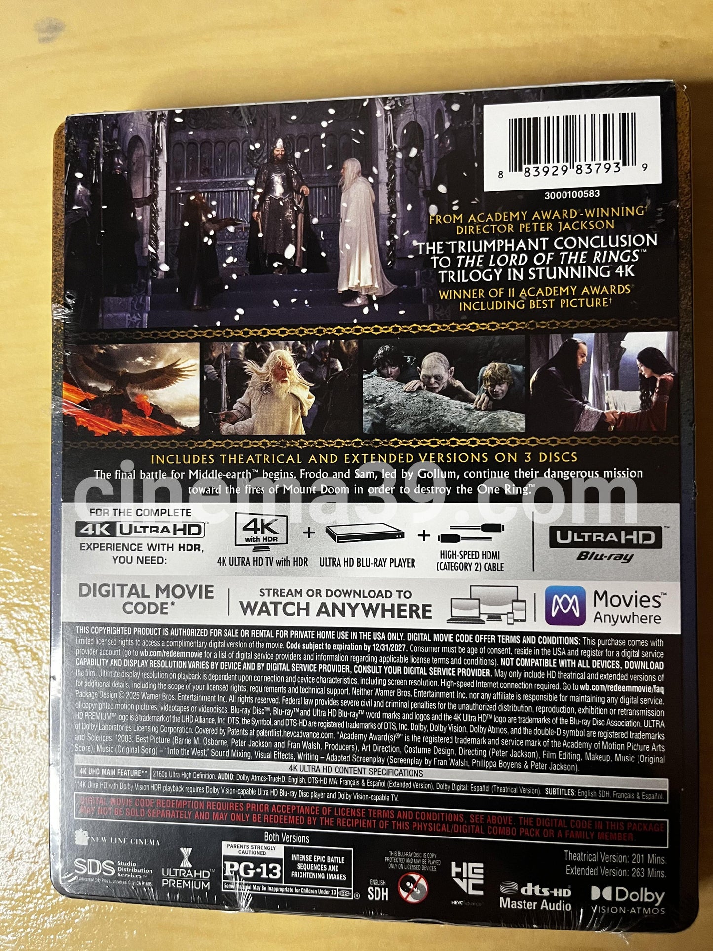 The Lord of the Rings: The Return of the King Steelbook 4K + Blu-ray
