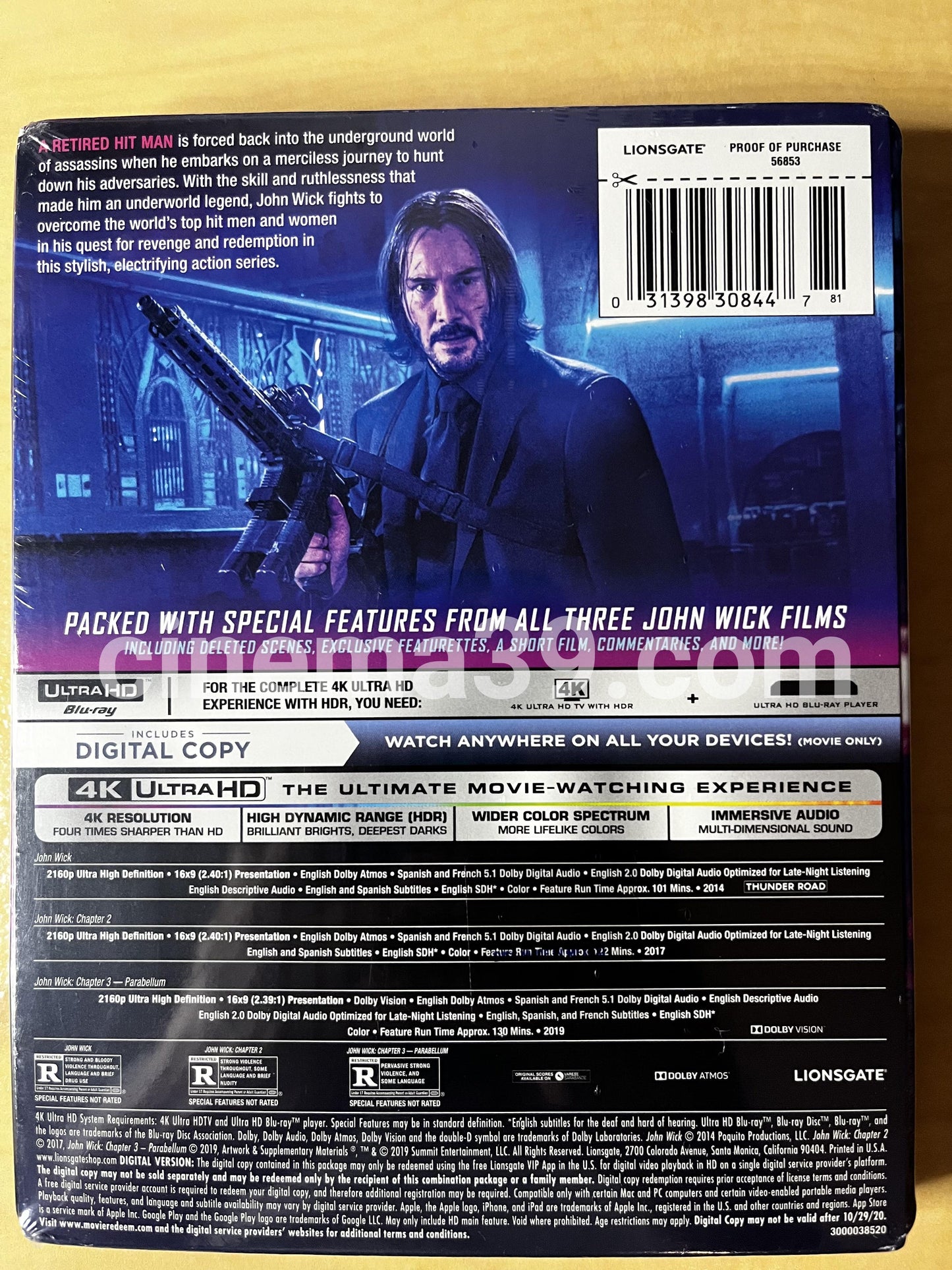 John Wick Colección Steelbooks + Blu-ray