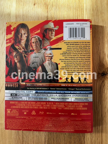 Kill Bill Vol2 4K UHD + Blu-ray Steelbook