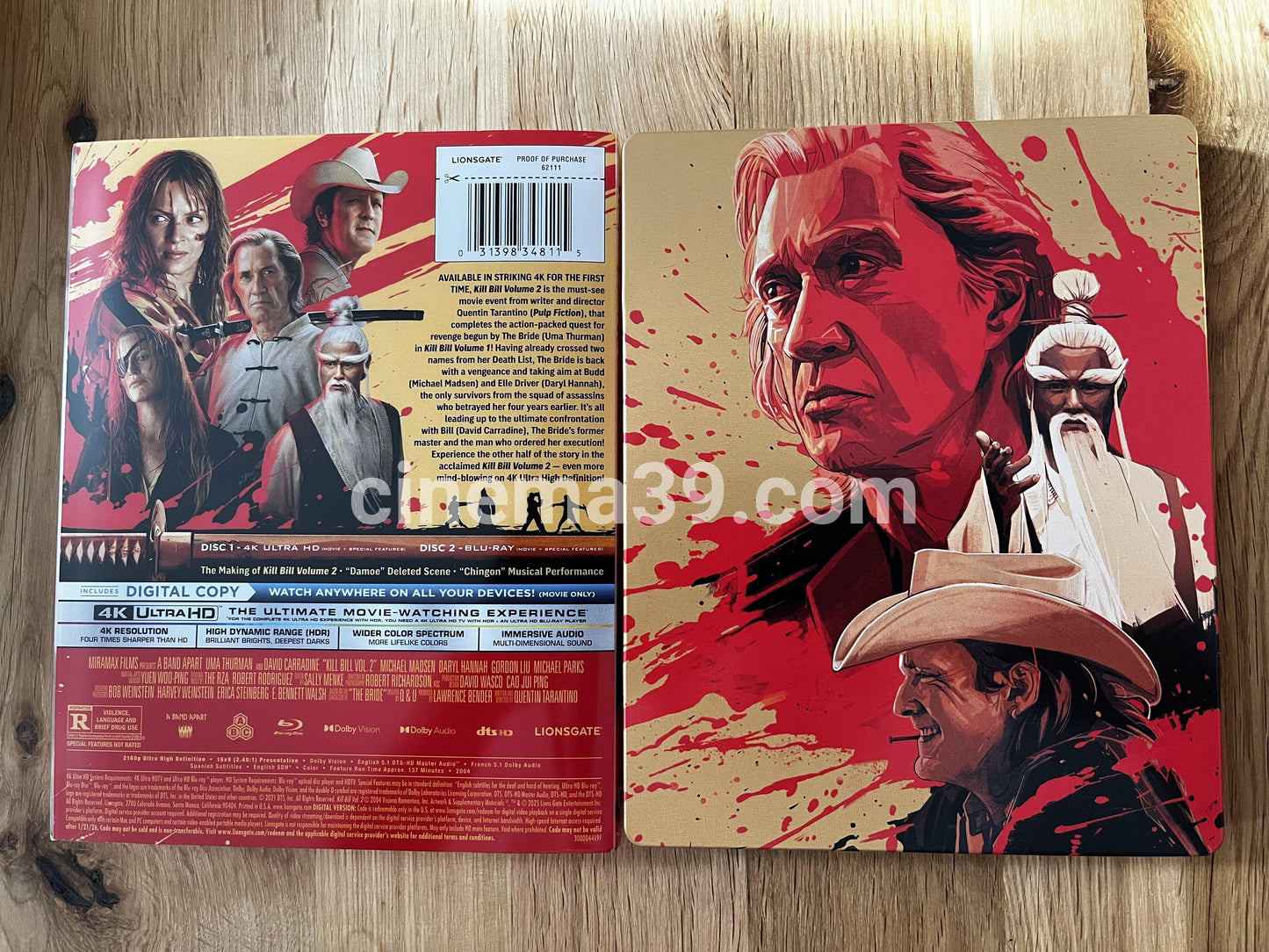 Kill Bill Vol2 4K UHD + Blu-ray Steelbook
