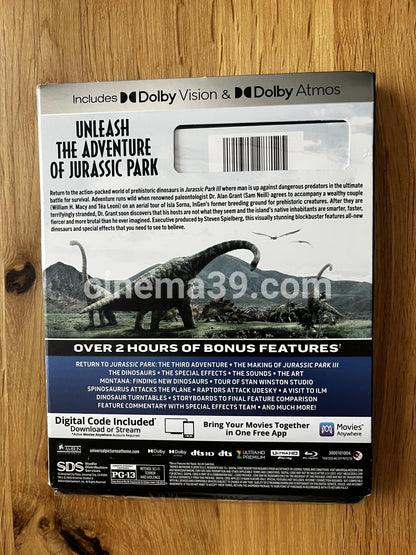 Jurassic Park III con Slip 4K UHD + Blu-ray + Digital