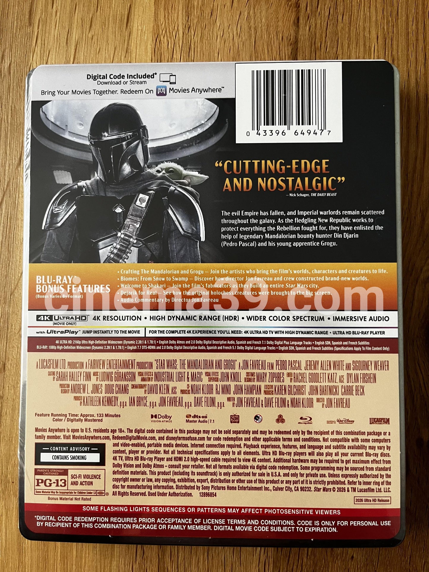 The Mandalorian And Grogu Steelbook 4K UHD + Blu-ray + Digital