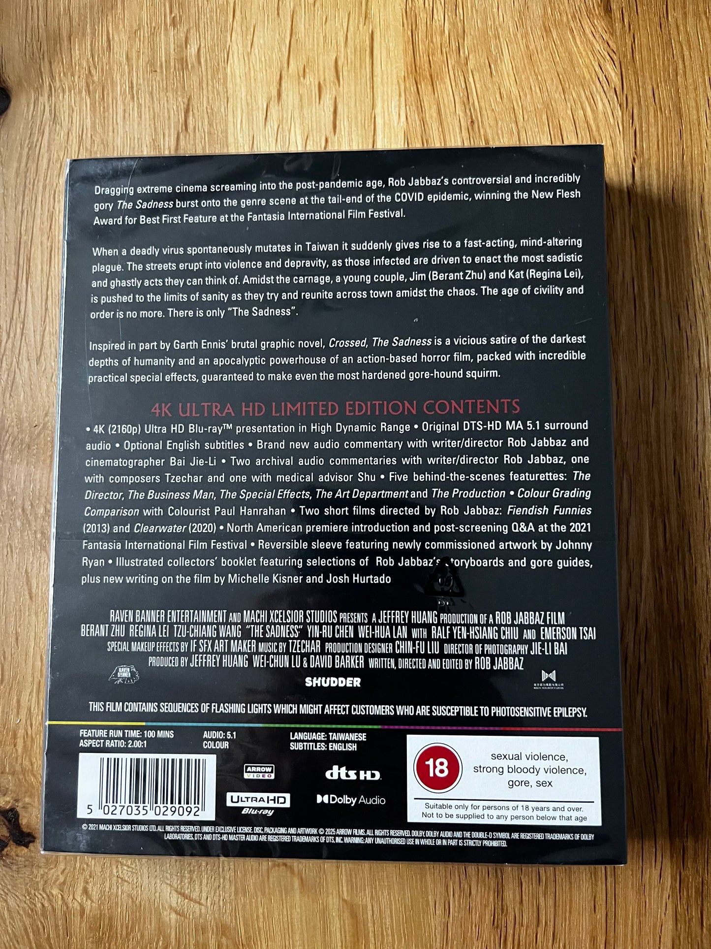 The Sadness Película 4K UHD Edición Limitada