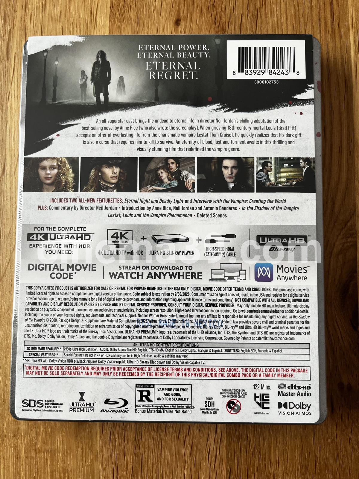 Interview With The Vampire Steelbook 4K UHD + Blu-ray + Digital