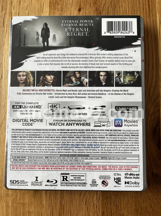 Interview With The Vampire Steelbook 4K UHD + Blu-ray + Digital