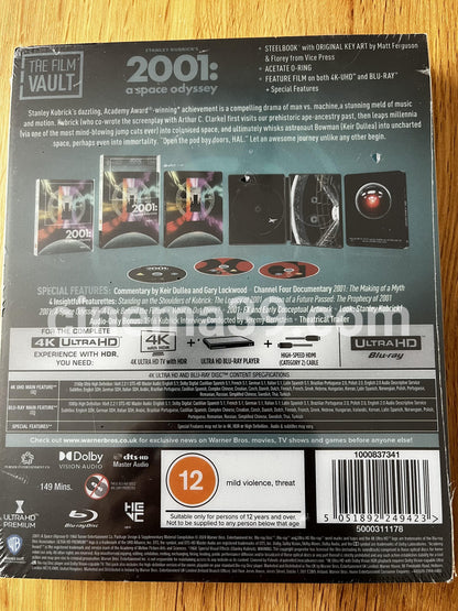 2001 A Space Odyssey The Film Vault 4K Steelbook + Blu-ray