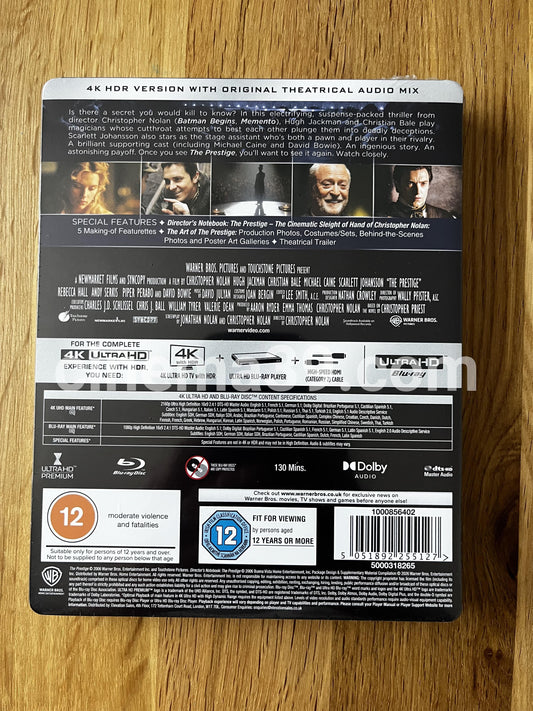The Prestige 4K UHD + Blu-ray Steelbook