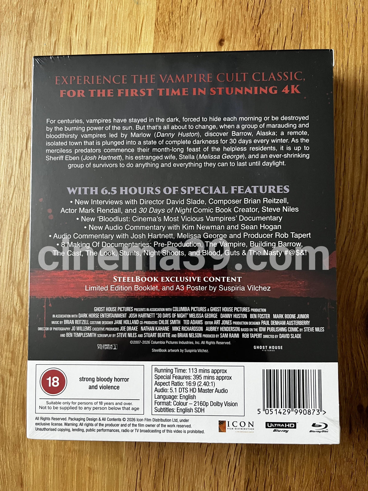 30 Days Of Night 4K Steelbook + Blu-ray Edición Limitada