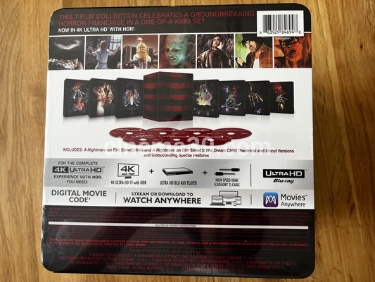 A Nightmare on Elm Street  Colección 7 Películas Steelbook 4K UHD + Digital