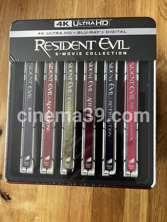 Resident Evil Boxset Colección 4 Películas Steelbook 4K + Blu-ray + Digital