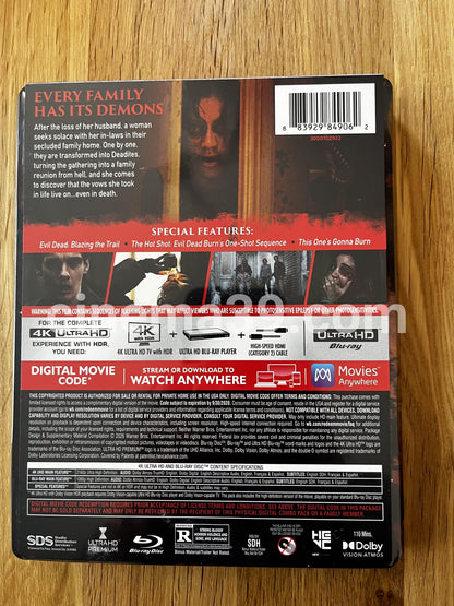 Evil Dead Burn Steelbook 4K + Blu-ray + Digital