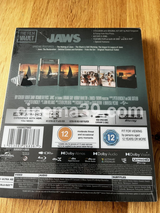 Jaws Steelbook 4K UHD + Blu-ray Film Vault