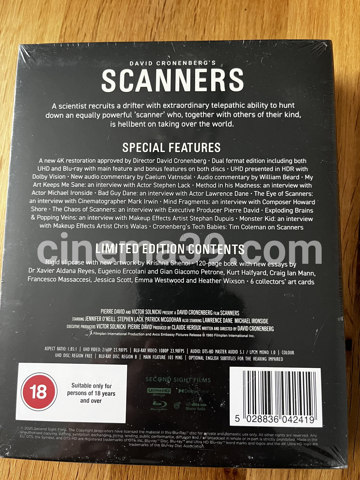 Scanners Película 4K UHD + Blu-ray Edición Limitada
