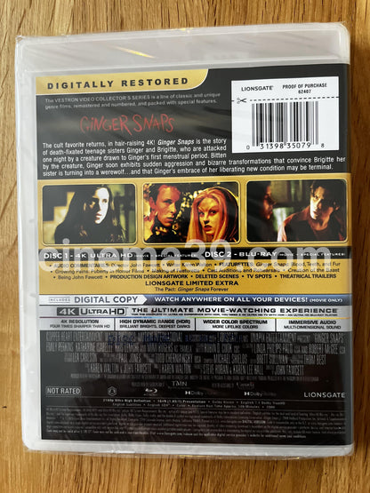Ginger Snaps Película 4K UHD + Blu-ray + Digital