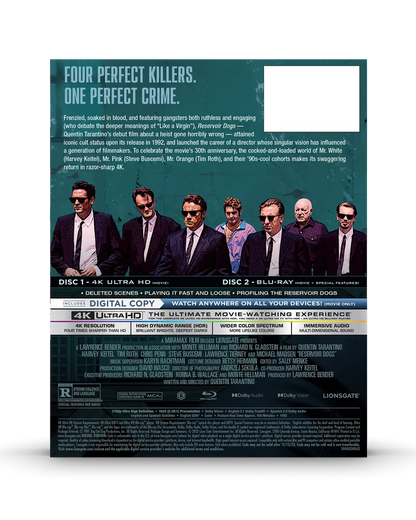 Reservoir Dogs Lionsgate 4K Ultra HD Blu-ray Steelbook