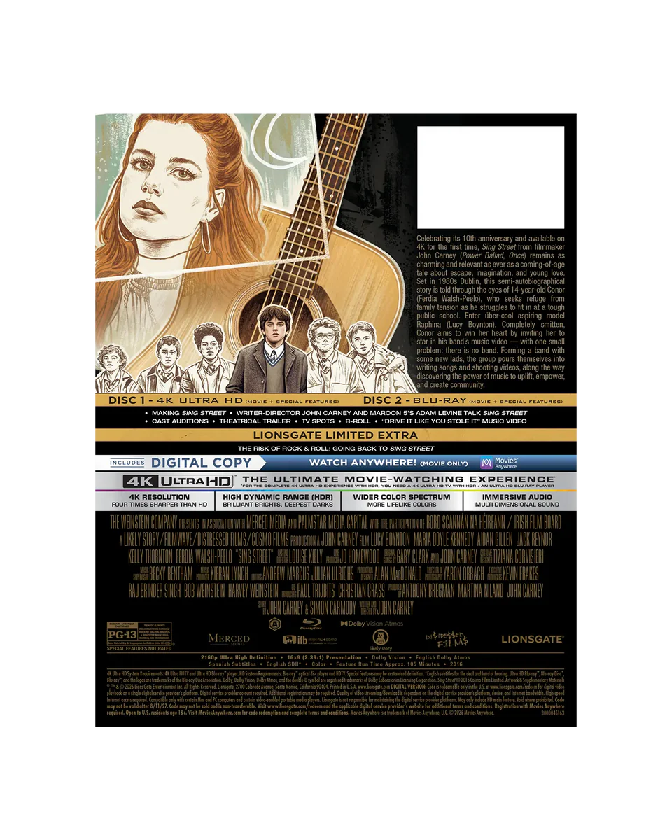 Sing Street: Edición del 10.º aniversario 4K UHD + Blu-ray™ + Digital
