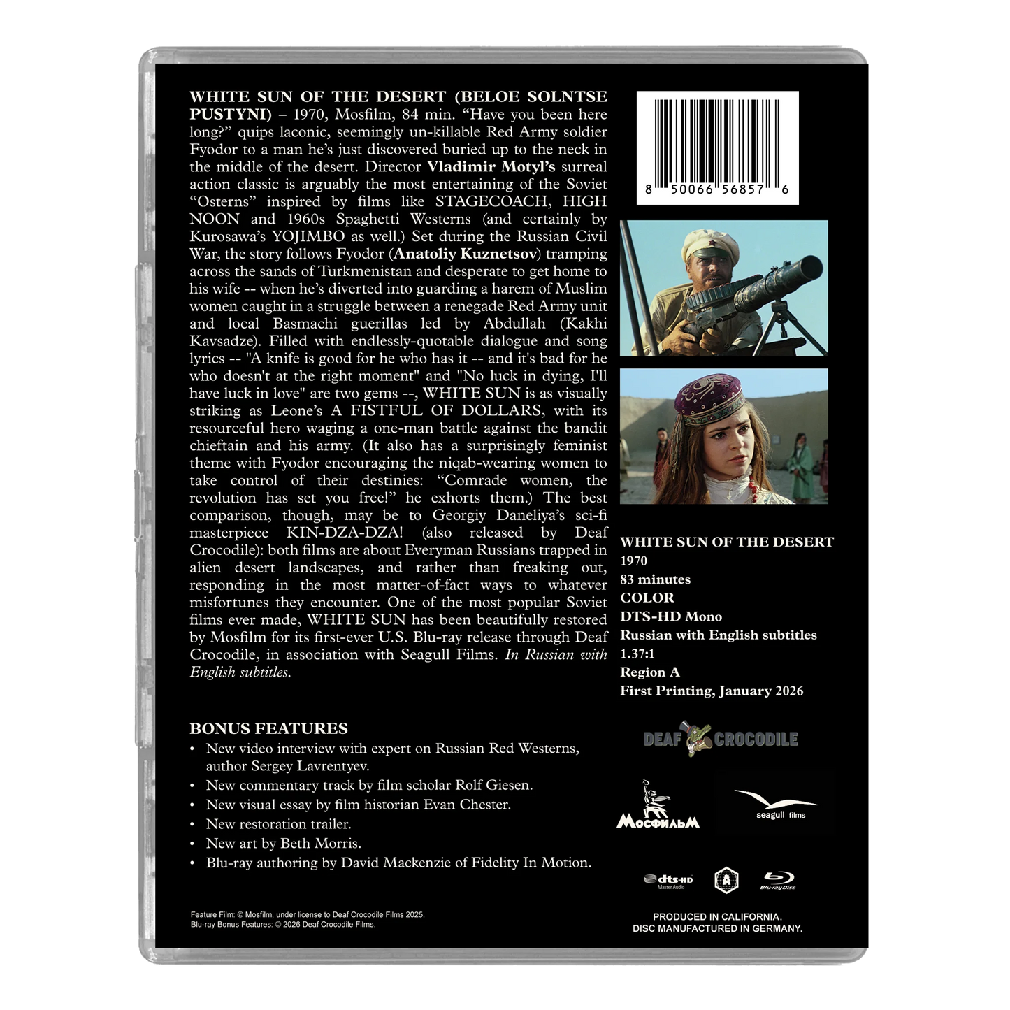 White Sun of the Desert Película Blu-ray Edición Deluxe Limitada