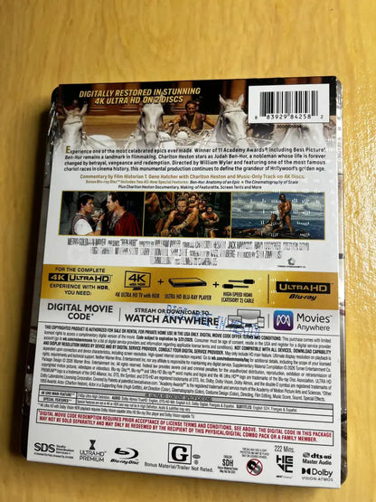 Ben Hur Película 4K Steelbook 4k Steelbook