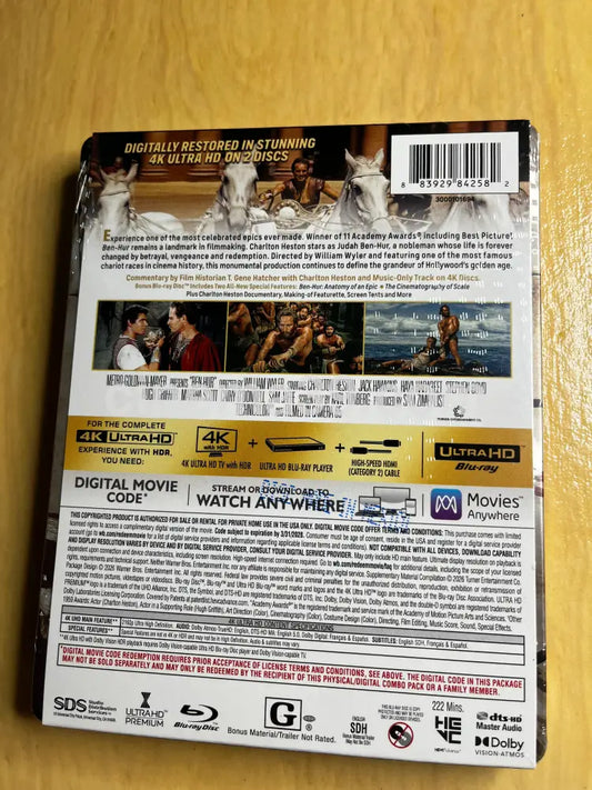 Ben Hur Película 4K Steelbook 4k Steelbook
